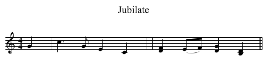Jubilate - staff notation