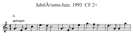 JubilÃ¤ums-Juiz. 1993  CF 2+ - staff notation