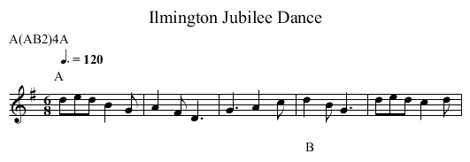 Jubilee Dance, Ilmington - staff notation