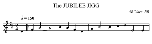 JUBILEE JIGG, The - staff notation