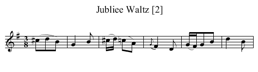 Jubliee Waltz [2] - staff notation