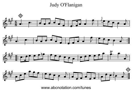 Judy O'Flanigan - staff notation