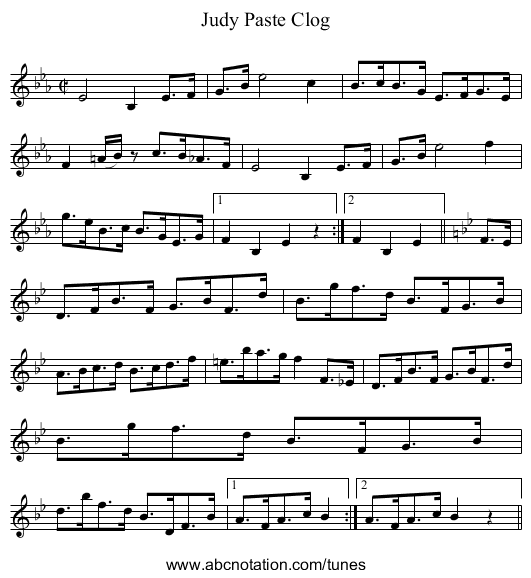 Judy Paste Clog - staff notation