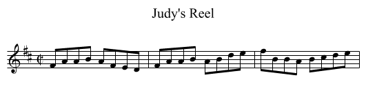Judy's Reel - staff notation