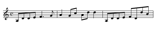 Jug of Punch No. 1 - staff notation