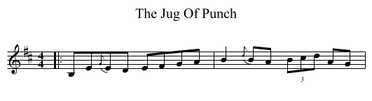Jug Of Punch, The  - staff notation