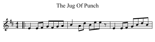 Jug Of Punch, The  - staff notation