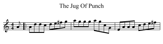 Jug Of Punch, The  - staff notation