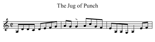 Jug of Punch, The - staff notation