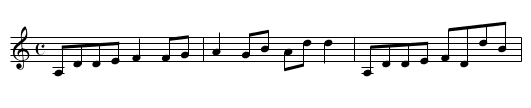 Jug of Punch - staff notation