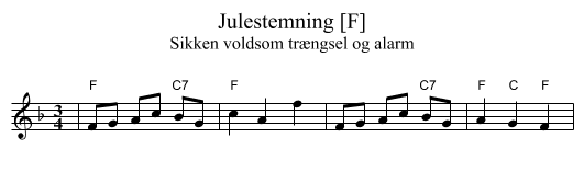 Julestemning [F] - staff notation