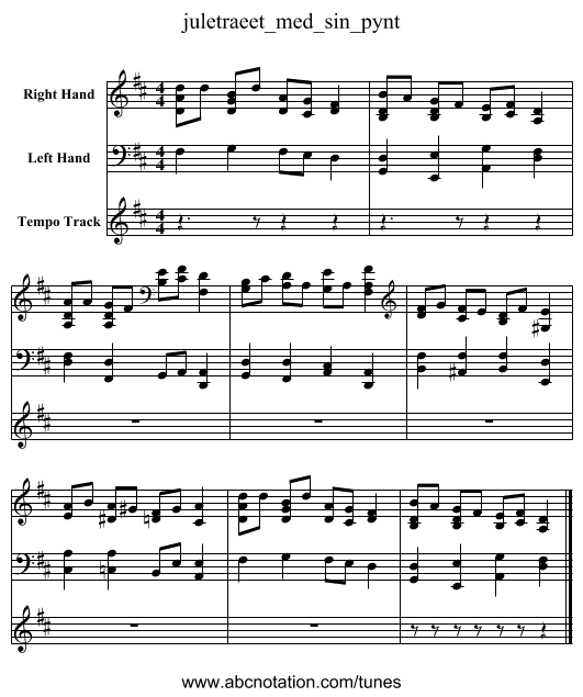 juletraeet_med_sin_pynt - staff notation