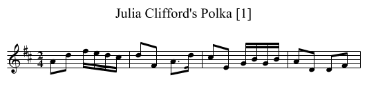 Julia Clifford's Polka [1] - staff notation
