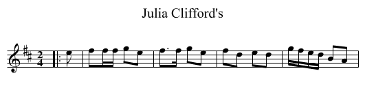 Julia Clifford's - staff notation