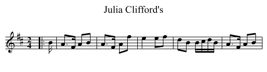 Julia Clifford's - staff notation