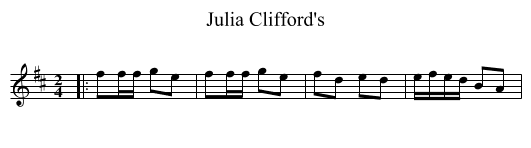 Julia Clifford's - staff notation