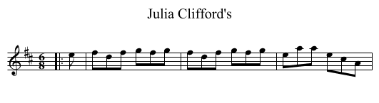 Julia Clifford's - staff notation
