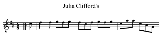 Julia Clifford's - staff notation