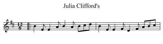Julia Clifford's - staff notation