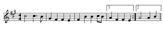Julia Clifford's - staff notation