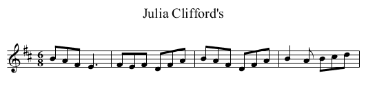 Julia Clifford's - staff notation
