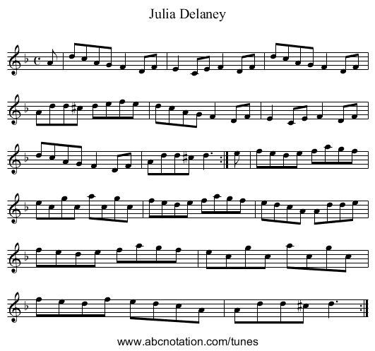 Julia Delaney - staff notation