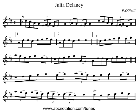 Julia Delaney - staff notation