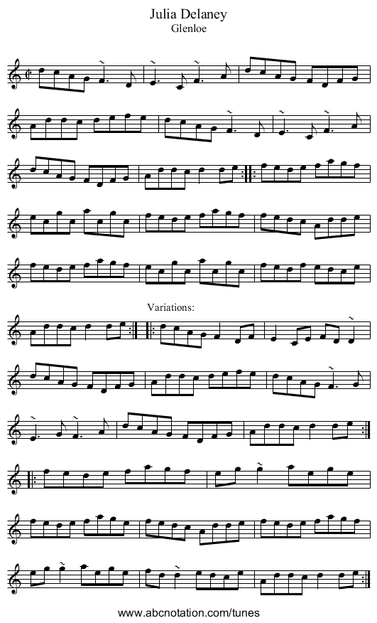 Julia Delaney - staff notation