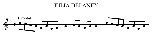 JULIA DELANEY - staff notation