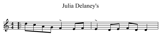 Julia Delaney's - staff notation