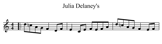 Julia Delaney's - staff notation
