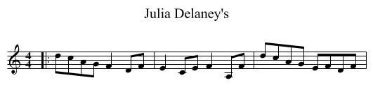 Julia Delaney's - staff notation