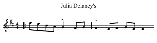 Julia Delaney's - staff notation