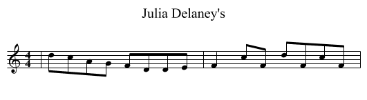 Julia Delaney's - staff notation