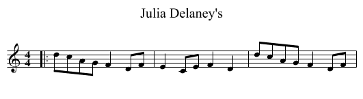 Julia Delaney's - staff notation