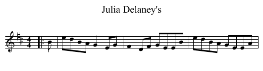 Julia Delaney's - staff notation