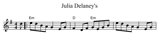 Julia Delaney's - staff notation