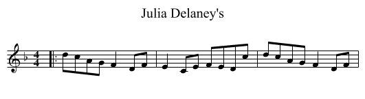 Julia Delaney's - staff notation