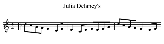 Julia Delaney's - staff notation