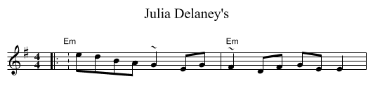 Julia Delaney's - staff notation