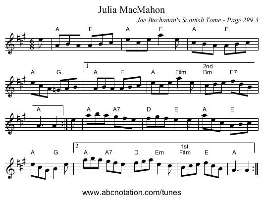 Julia MacMahon - staff notation