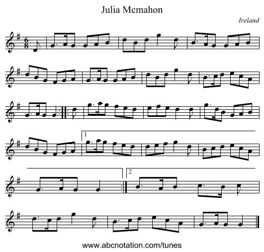 Julia Mcmahon - staff notation