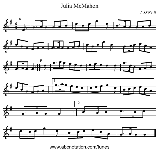Julia McMahon - staff notation