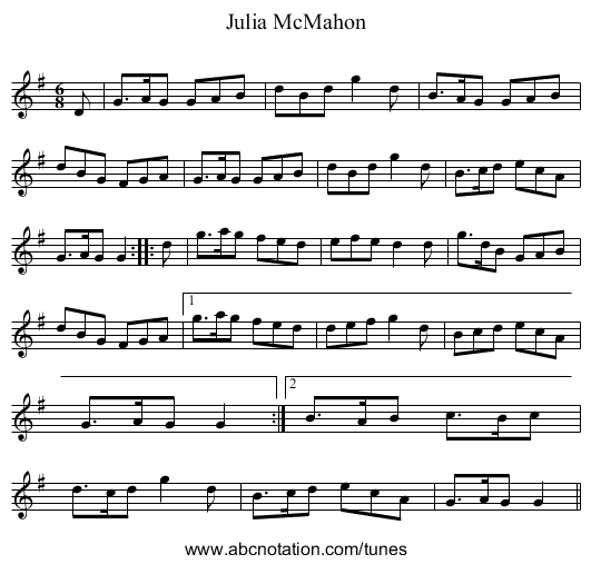 Julia McMahon - staff notation