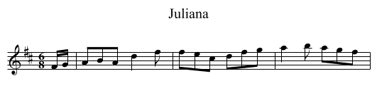 Juliana - staff notation