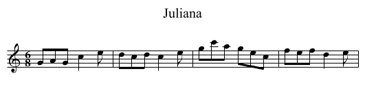 Juliana - staff notation