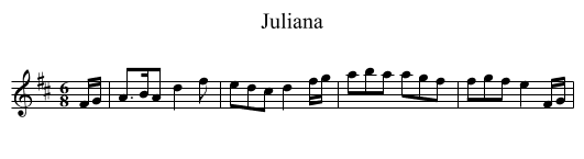 Juliana - staff notation