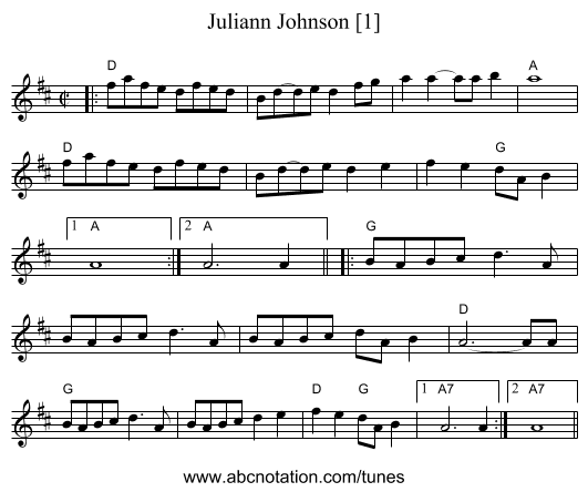 Juliann Johnson [1] - staff notation