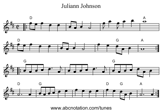 Juliann Johnson - staff notation