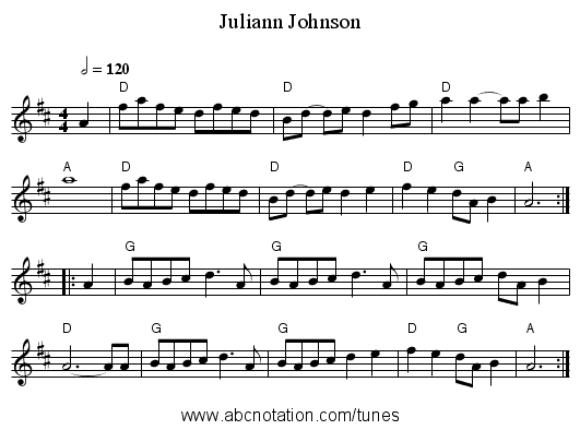 Juliann Johnson - staff notation